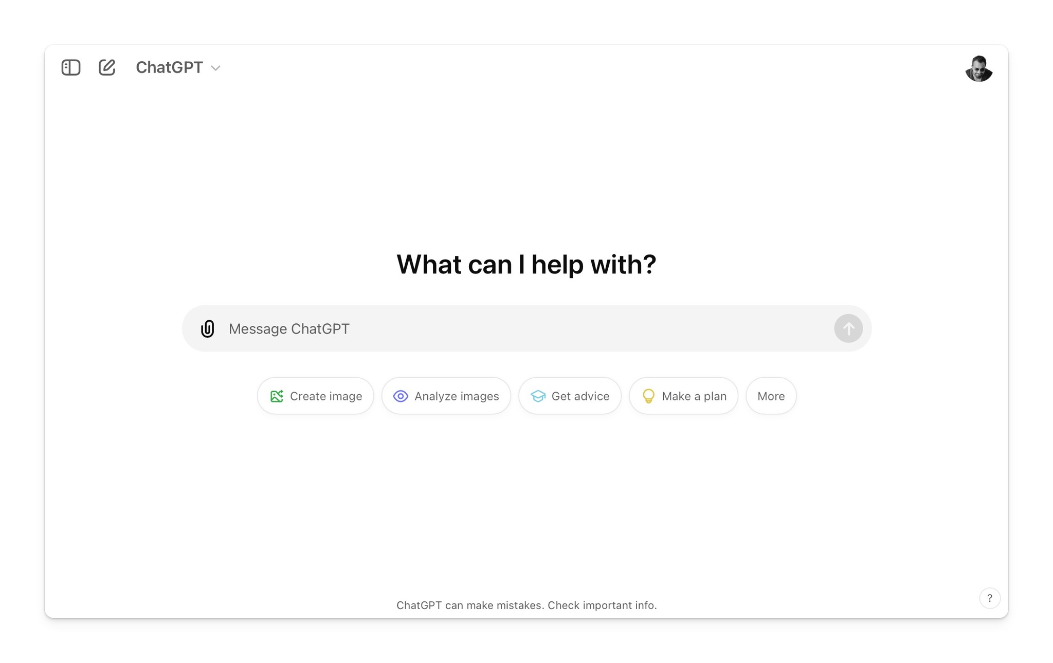 ChatGPT Open Input interface