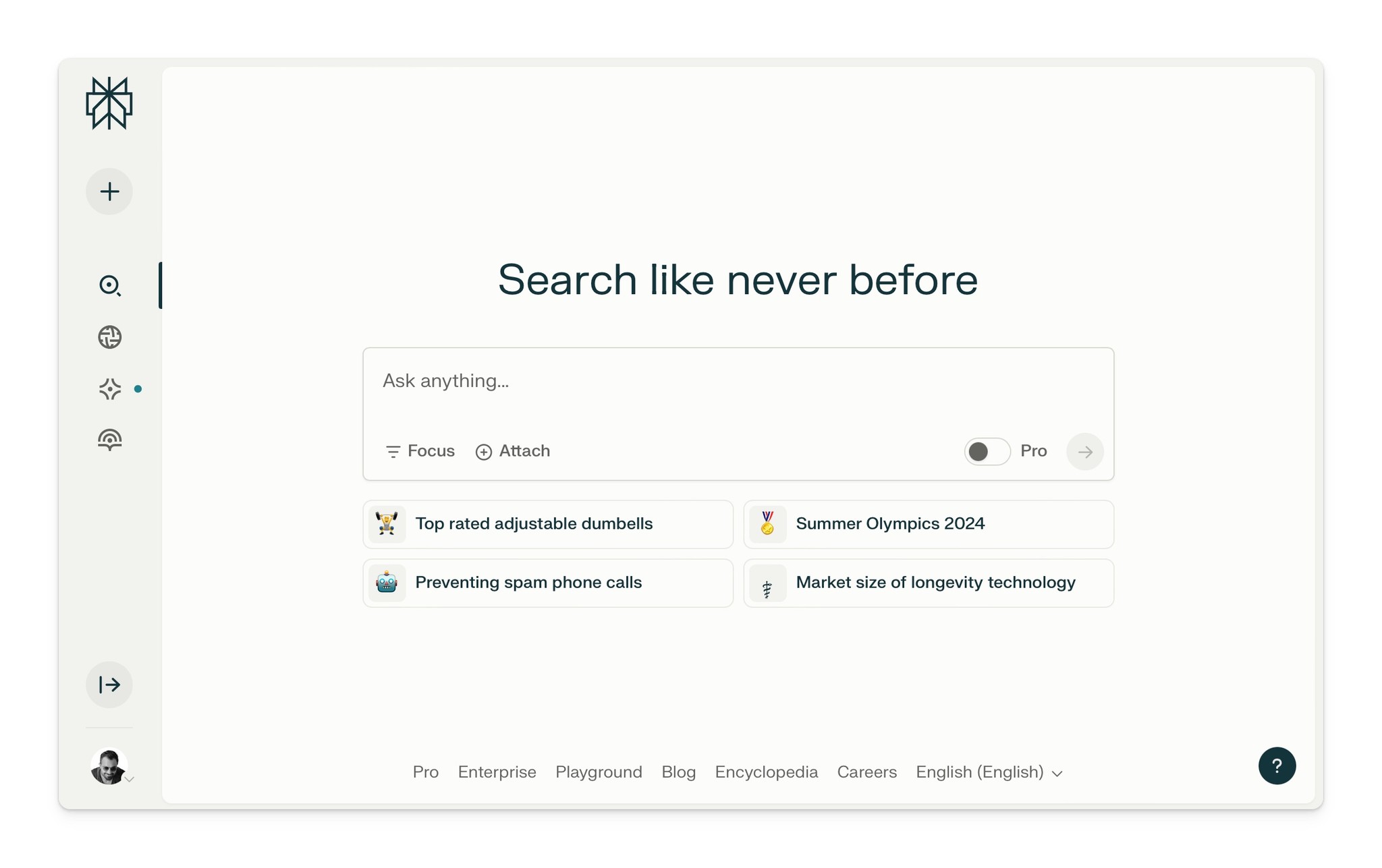 Perplexity Open Input interface