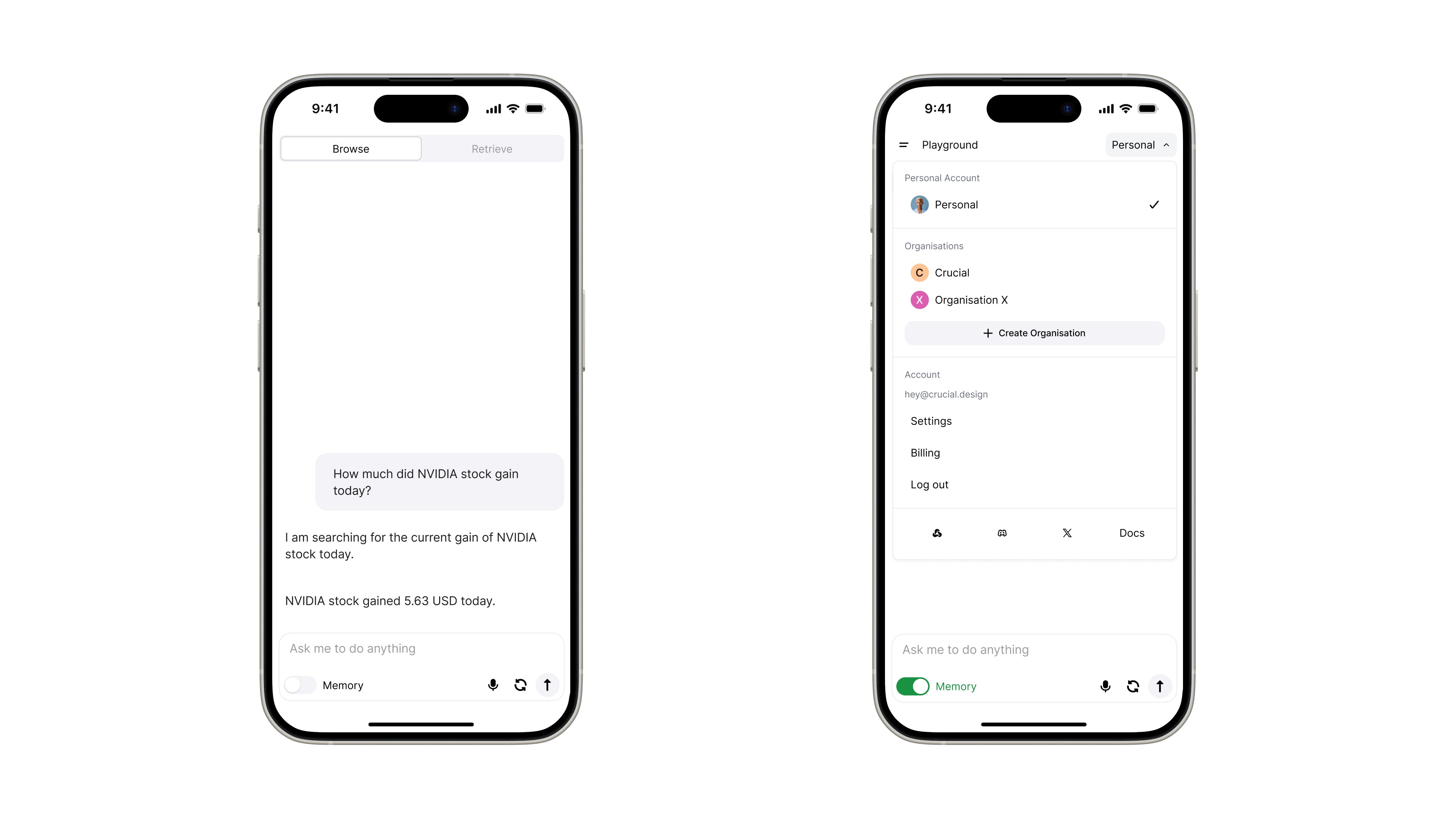 MultiOn - Mobile app screens