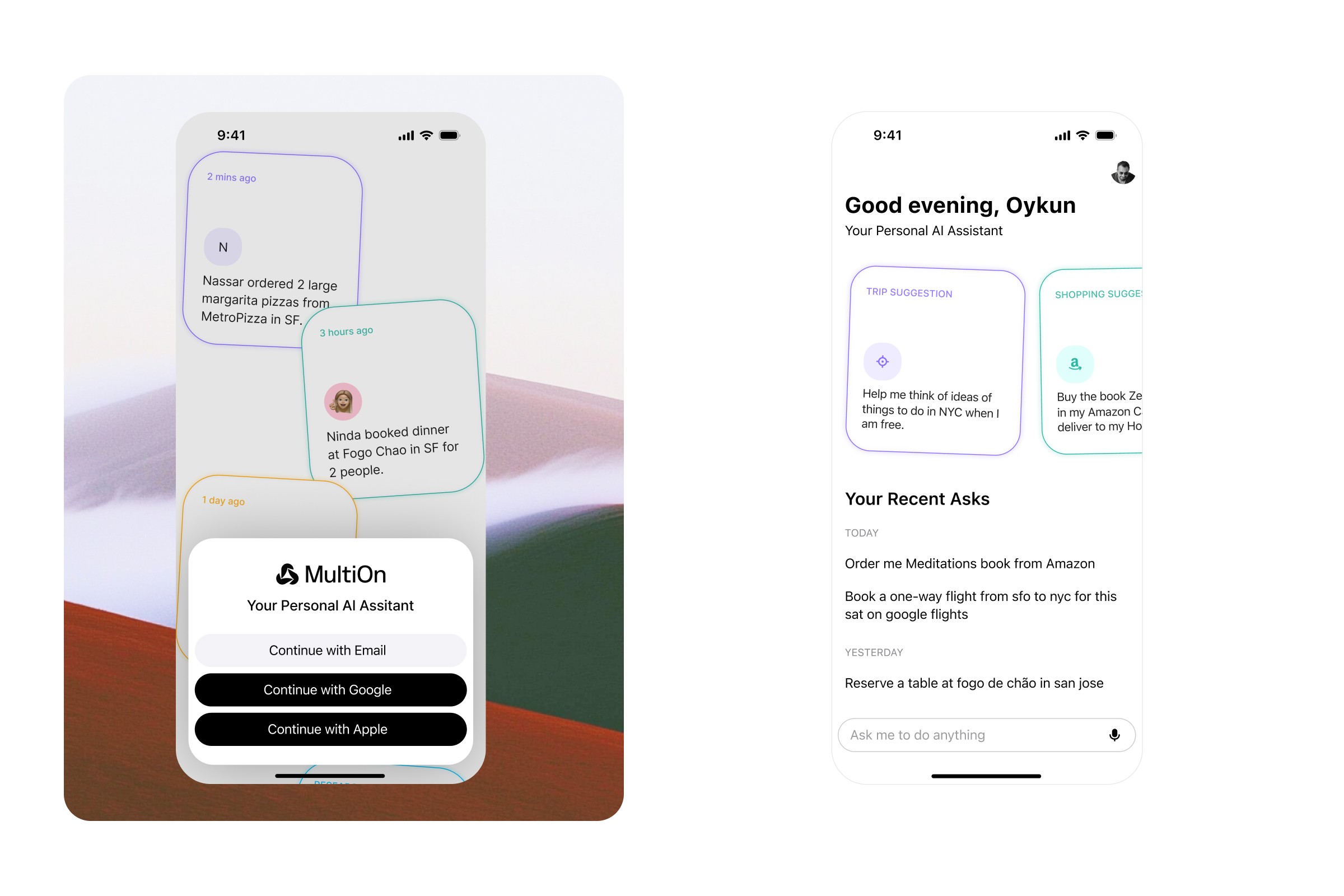 MultiOn product interface